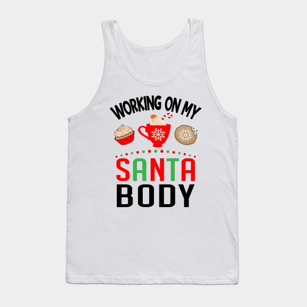 Working On My Santa Body Tank Top by MZeeDesigns